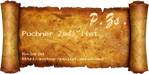Puchner Zsüliet névjegykártya
